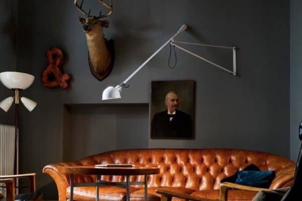 Create a gentleman’s lounge feel with dark walls, leather sofas and some classic objet d’art. Its fun and eclectic. Love it. 

Pic via www.gessato.com