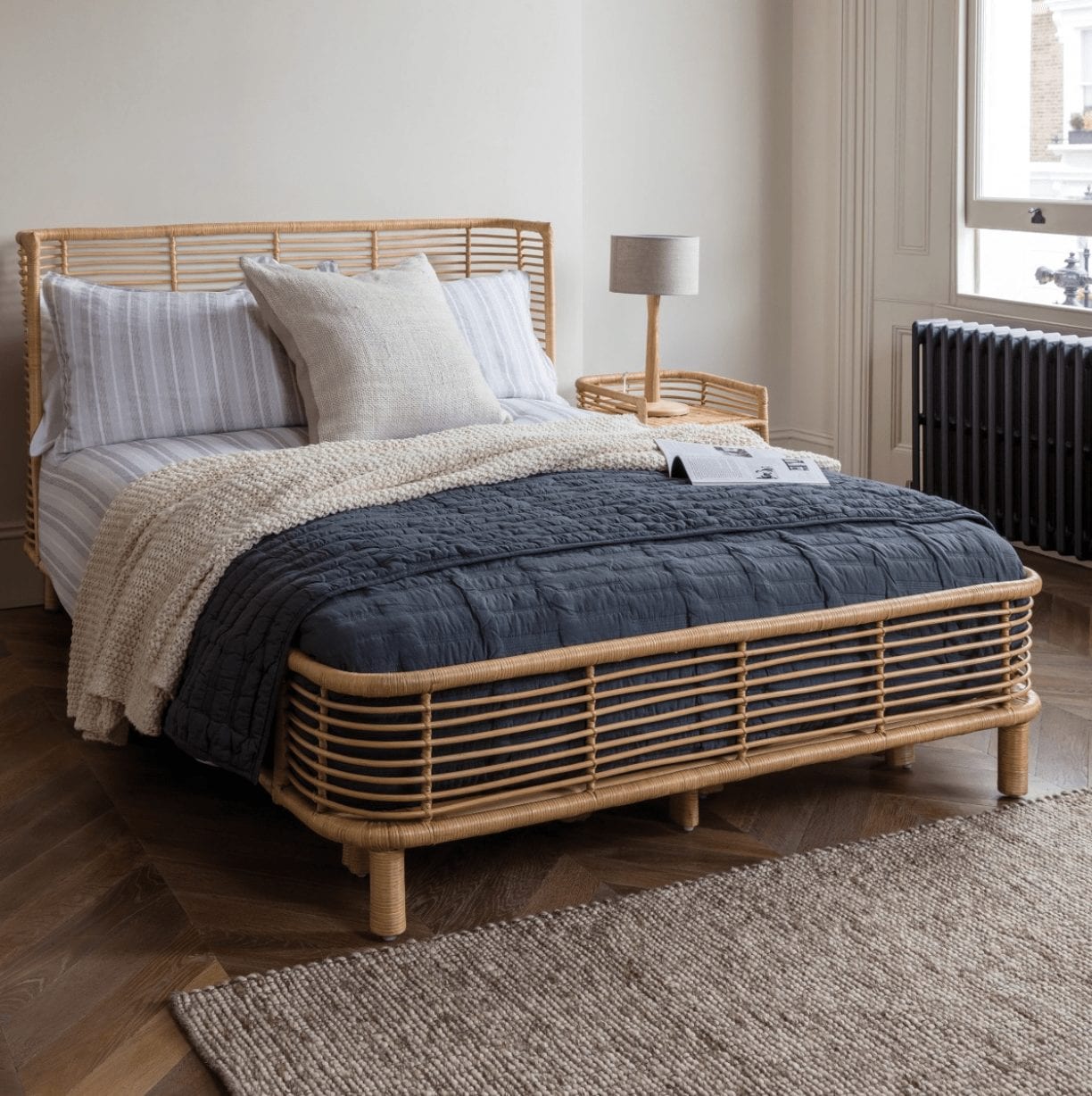 Rattan bed