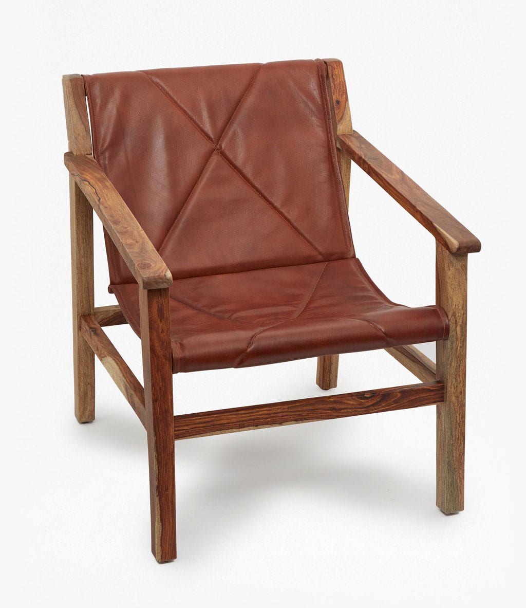 brown leather chair